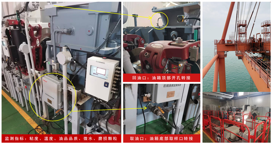 港口吊裝起重機齒輪系統(tǒng)安裝油液在線監(jiān)測裝置-油品320號齒輪油